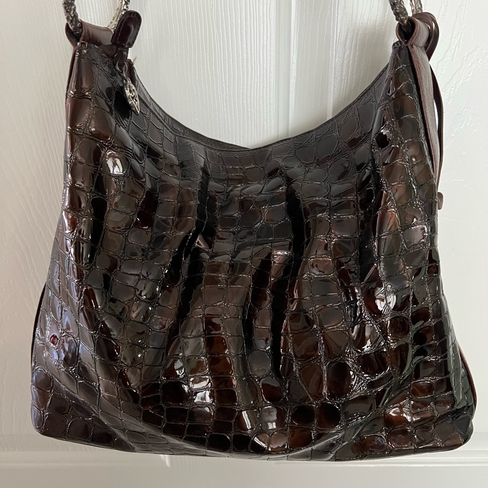 Elegant Brighton Cher Brown Crocodile-Embossed Women's Bag. JUST REDUCED!!!